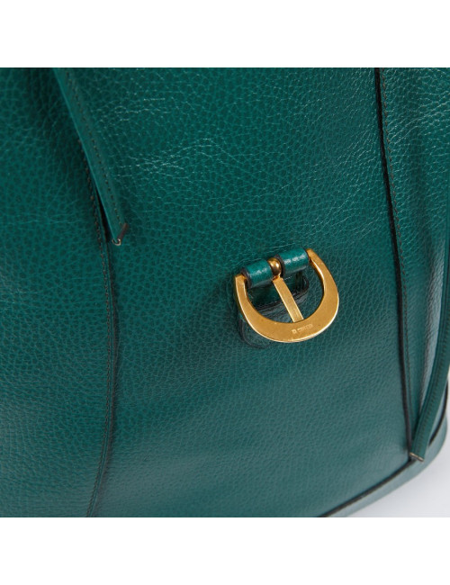 Sac à dos HERMES vintage cuir grainé vert