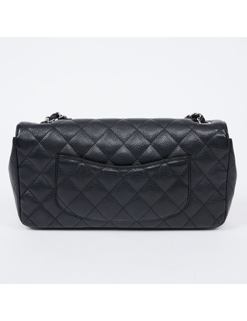Sac baguette CHANEL cuir caviar noir