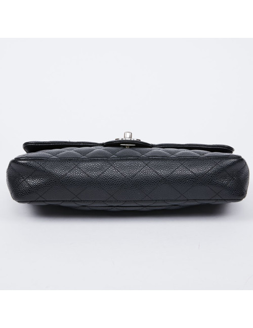 Sac baguette CHANEL cuir caviar noir