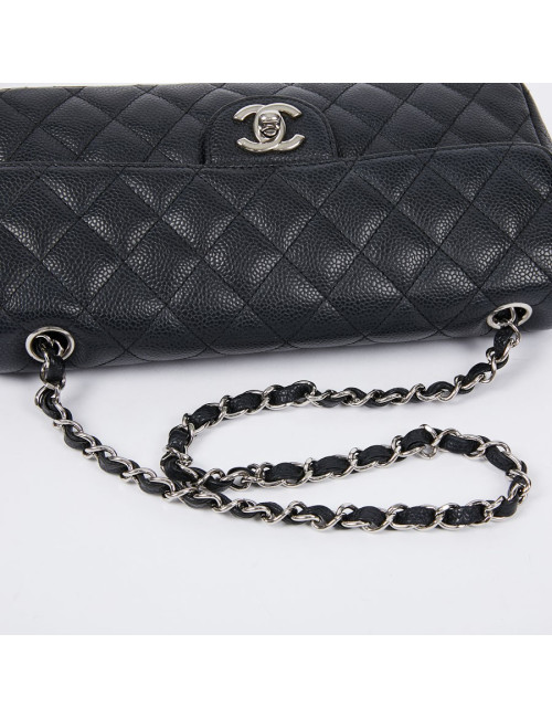 Sac baguette CHANEL cuir caviar noir