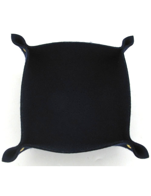 Vide poche HERMES en feutrine bleu marine 