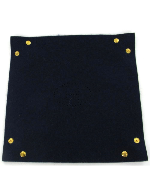 Vide poche HERMES en feutrine bleu marine 