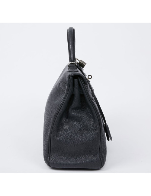 Kelly II HERMES Togo noir avec bandoulière 