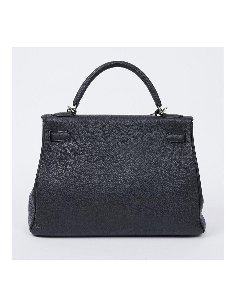 Kelly II HERMES Togo noir avec bandoulière 