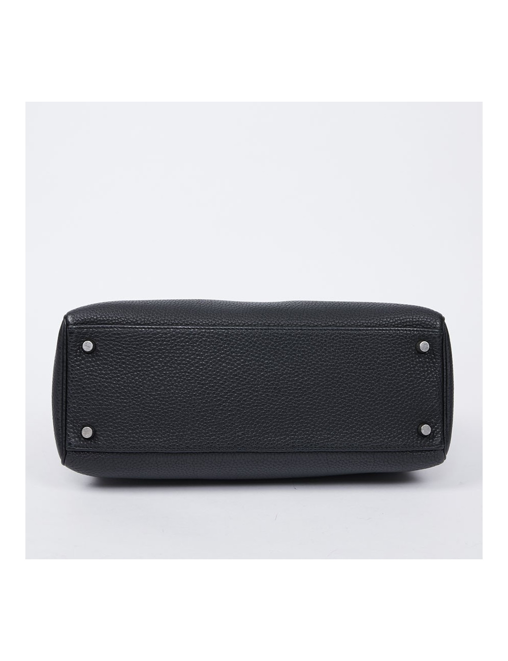 Kelly II HERMES Togo noir avec bandoulière 