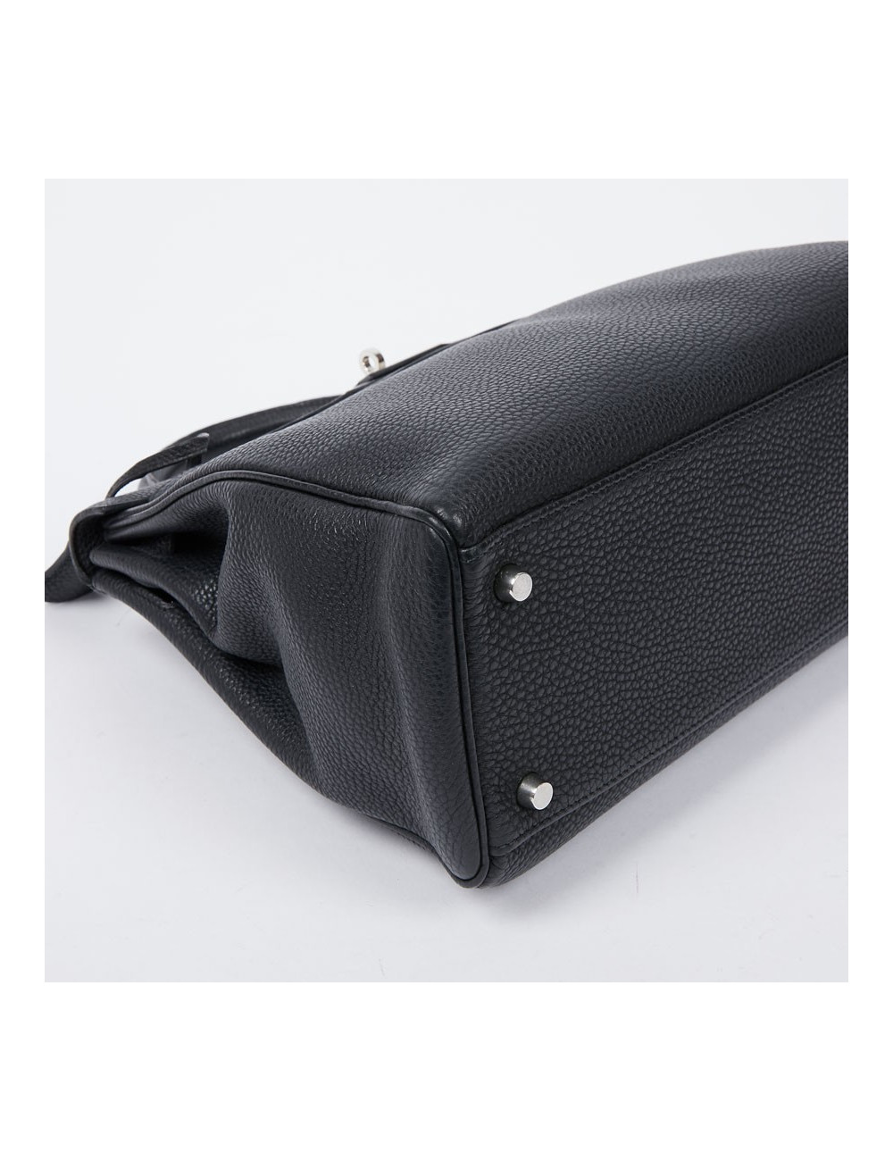 Kelly II HERMES Togo noir avec bandoulière 