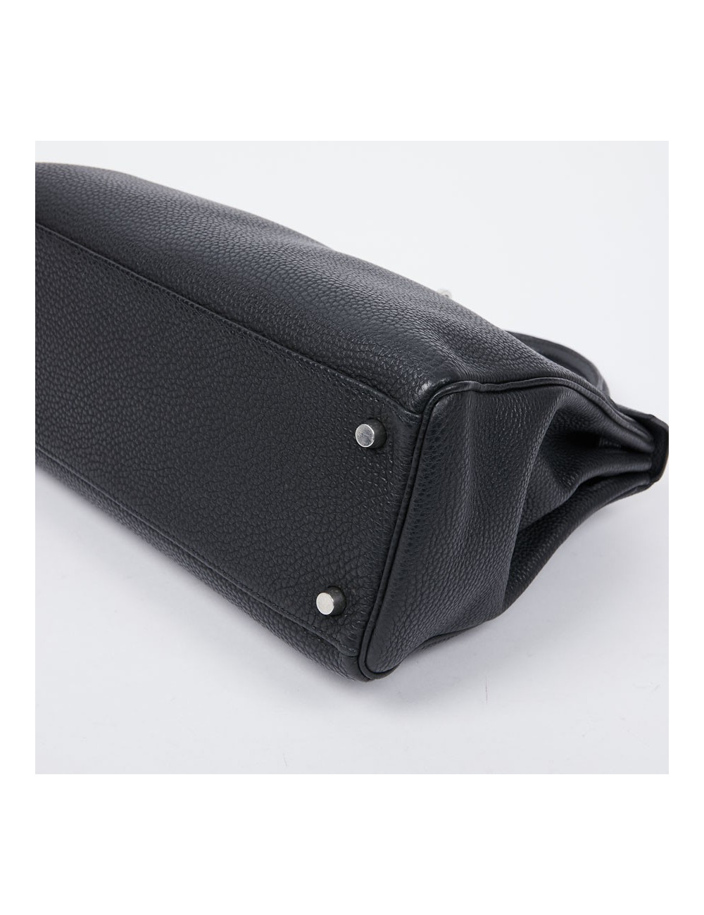 Kelly II HERMES Togo noir avec bandoulière