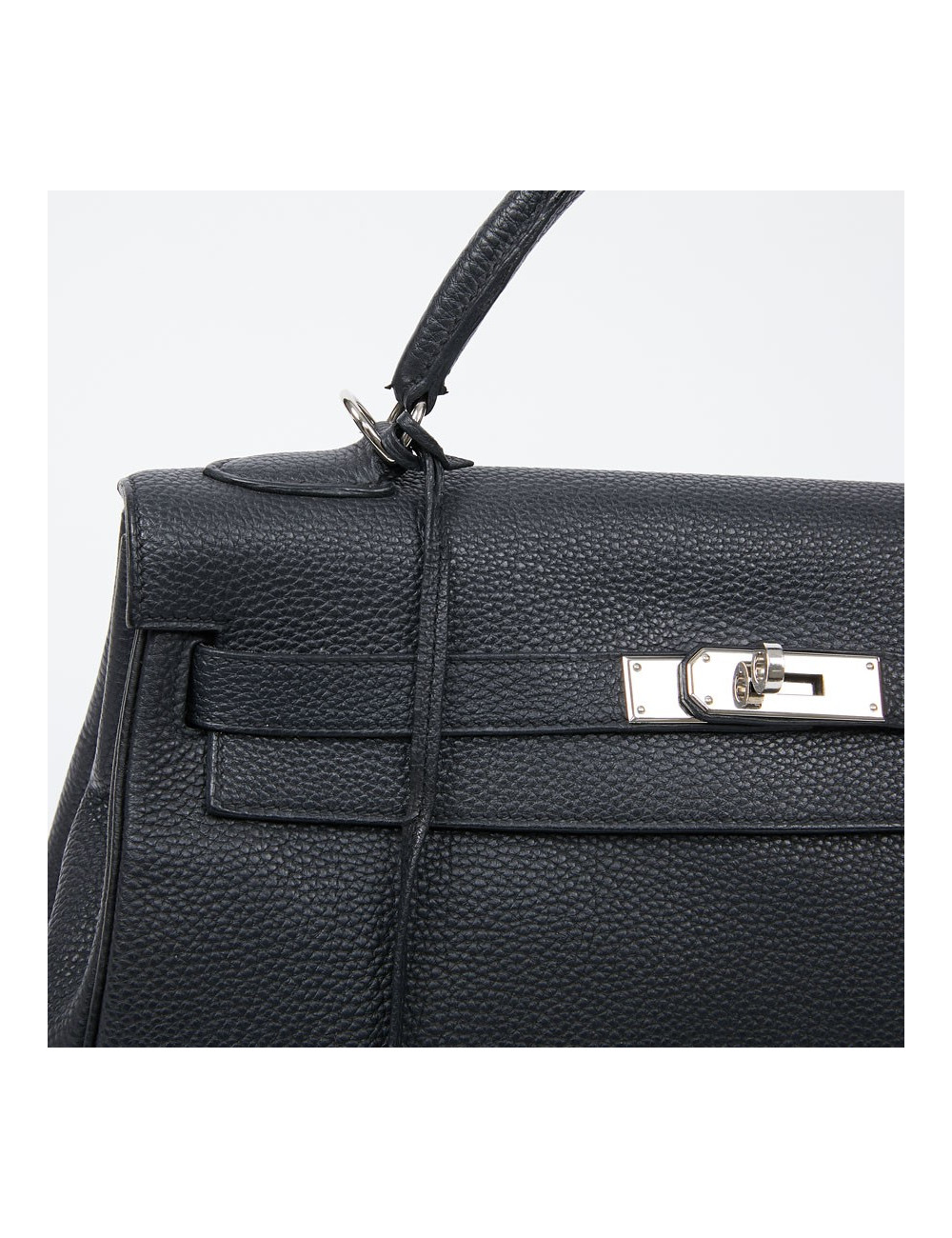 Kelly II HERMES Togo noir avec bandoulière