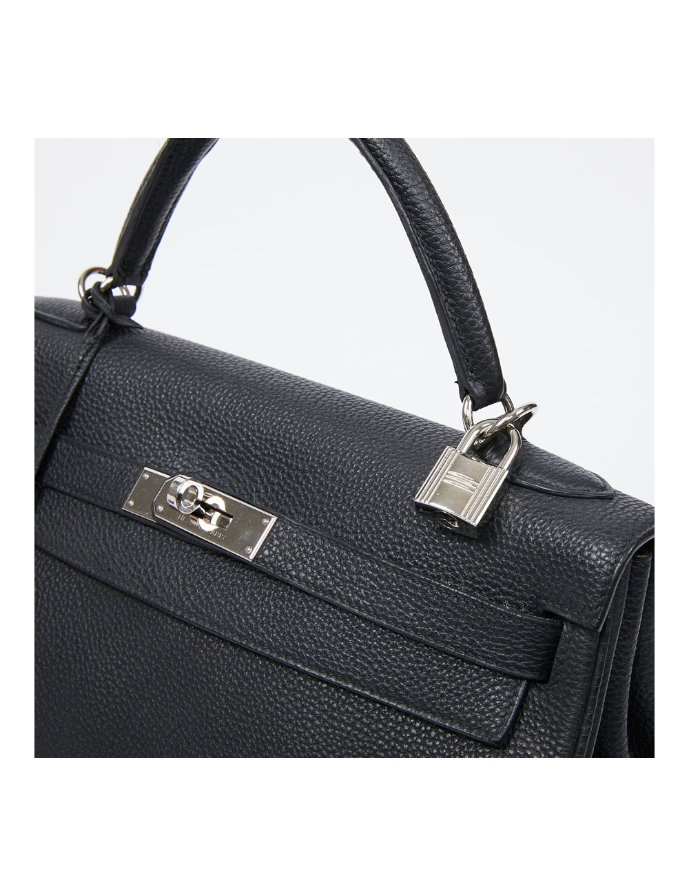 Kelly II HERMES Togo noir avec bandoulière
