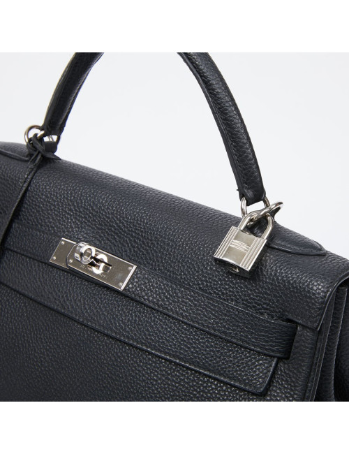 Kelly II HERMES Togo noir avec bandoulière