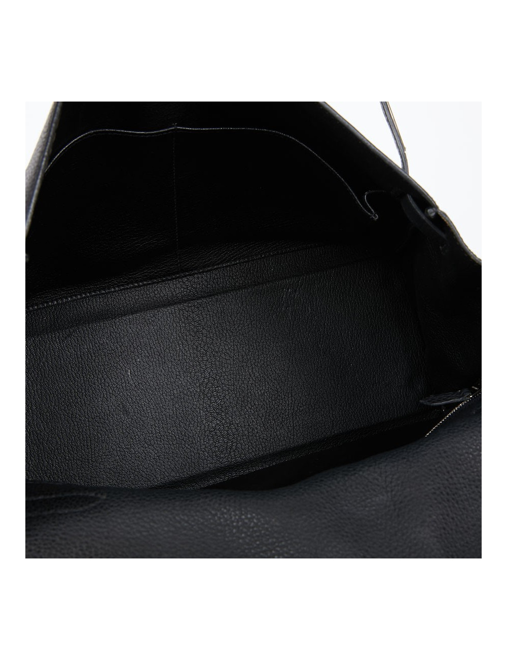 Kelly II HERMES Togo noir avec bandoulière 