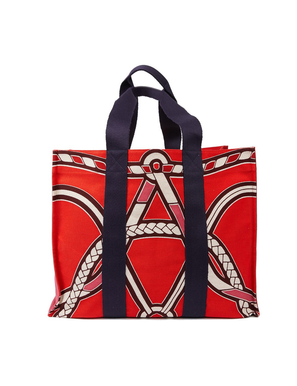 Sac de plage HERMES Maxi en toile imprimé