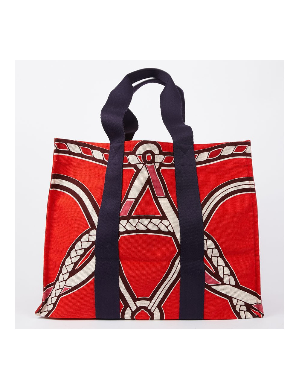 Sac de plage HERMES Maxi en toile imprimé