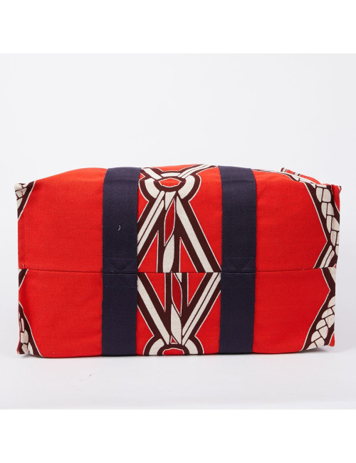 Sac de plage HERMES Maxi en toile imprimé