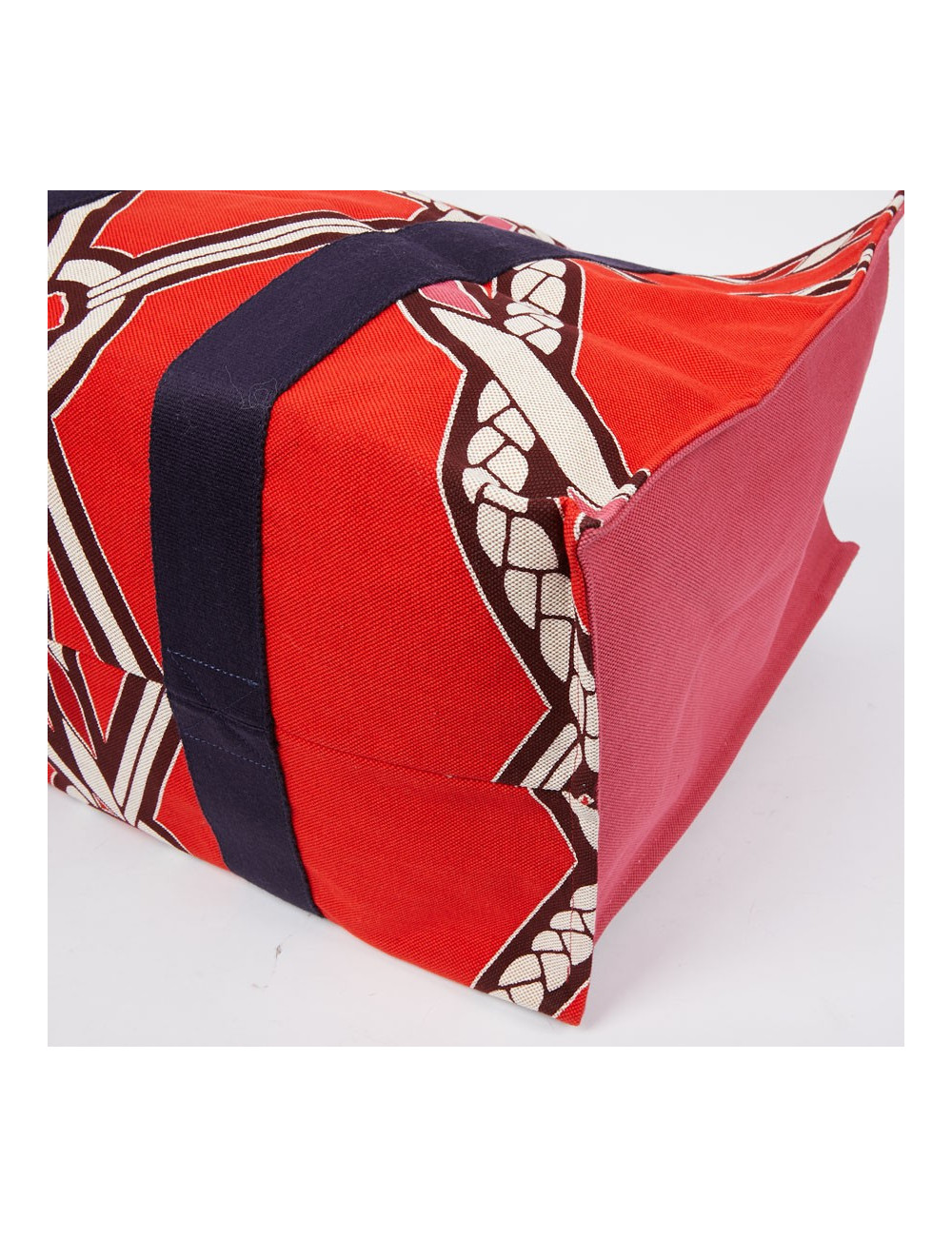 Sac de plage HERMES Maxi en toile imprimé