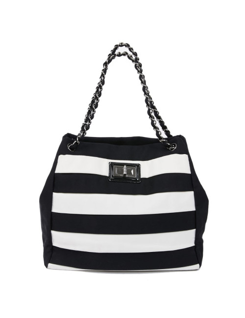Sac bicolore chanel noir et blanc