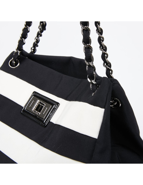Sac bicolore chanel noir et blanc