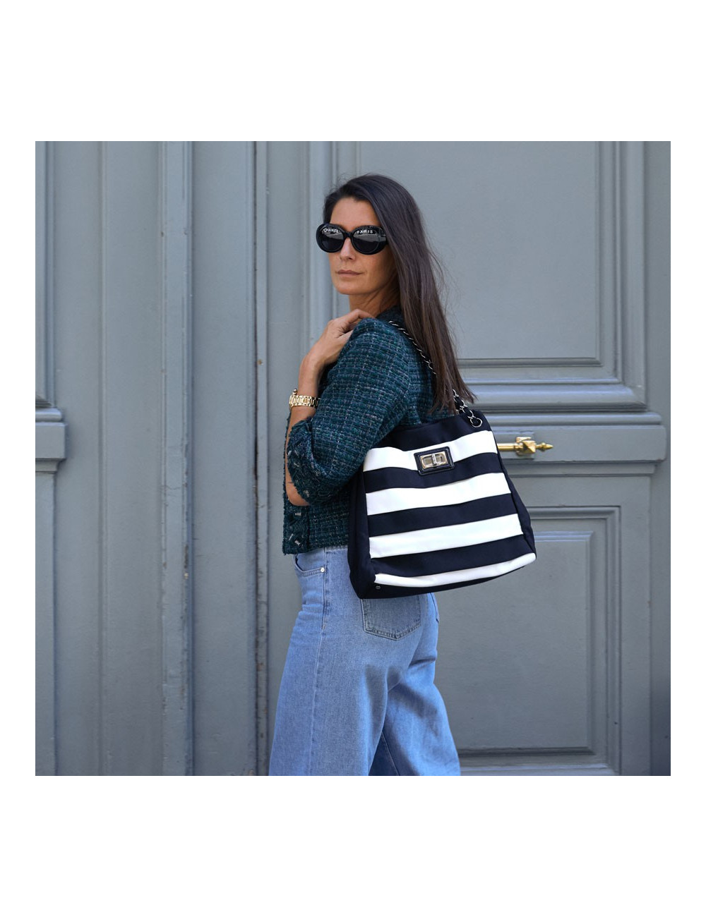 Sac bicolore chanel noir et blanc