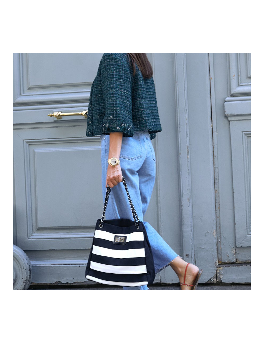 Sac bicolore chanel noir et blanc