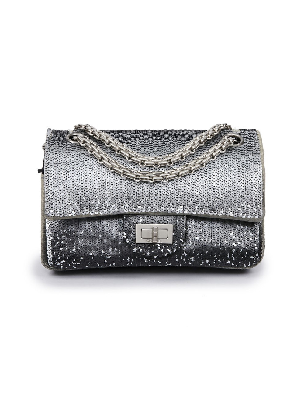 Sac CHANEL sequins argent