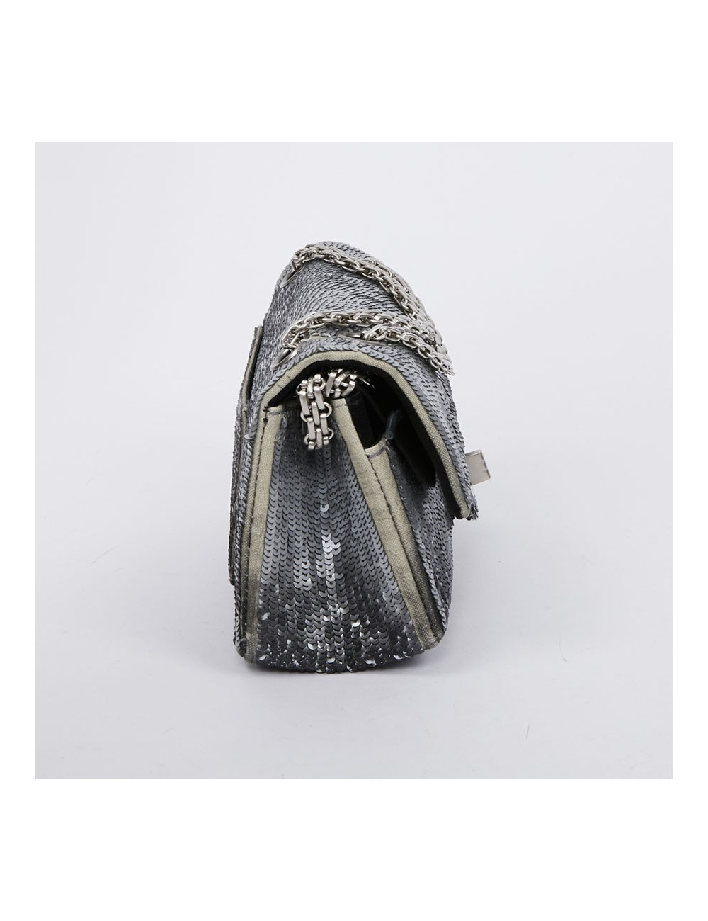 Sac CHANEL sequins argent