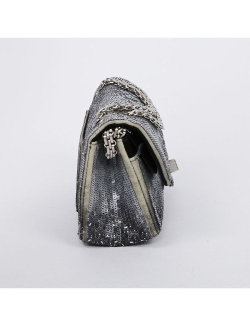 Sac CHANEL sequins argent