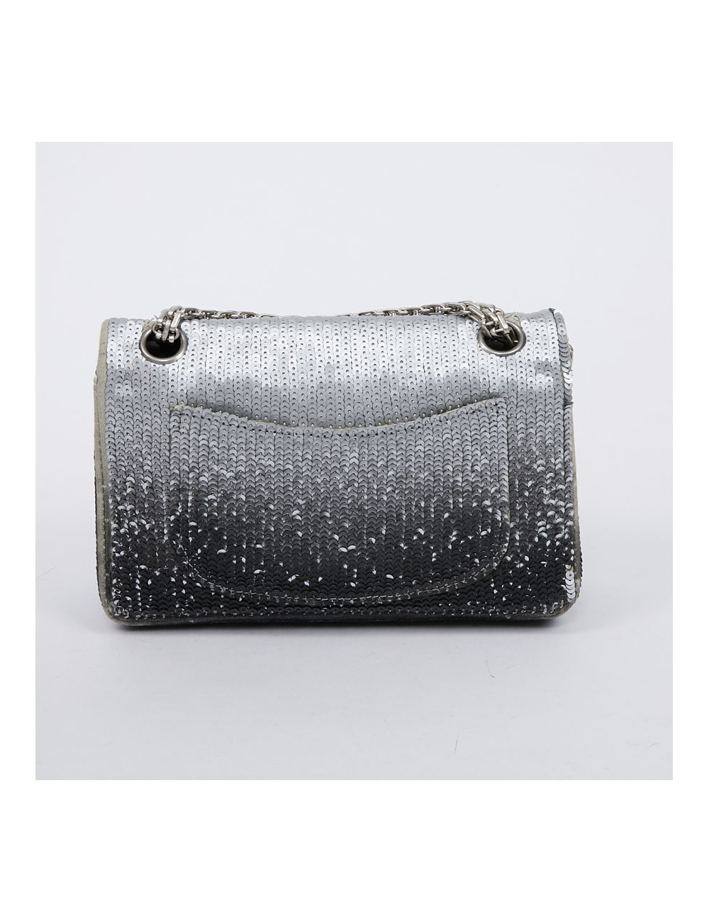 Sac CHANEL sequins argent