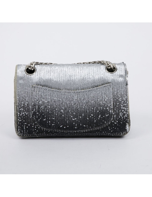 Sac CHANEL sequins argent