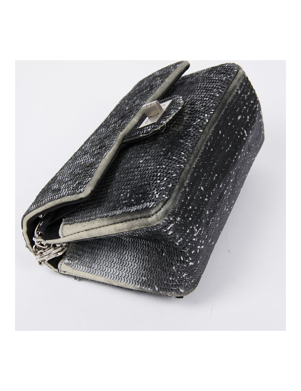 Sac CHANEL sequins argent