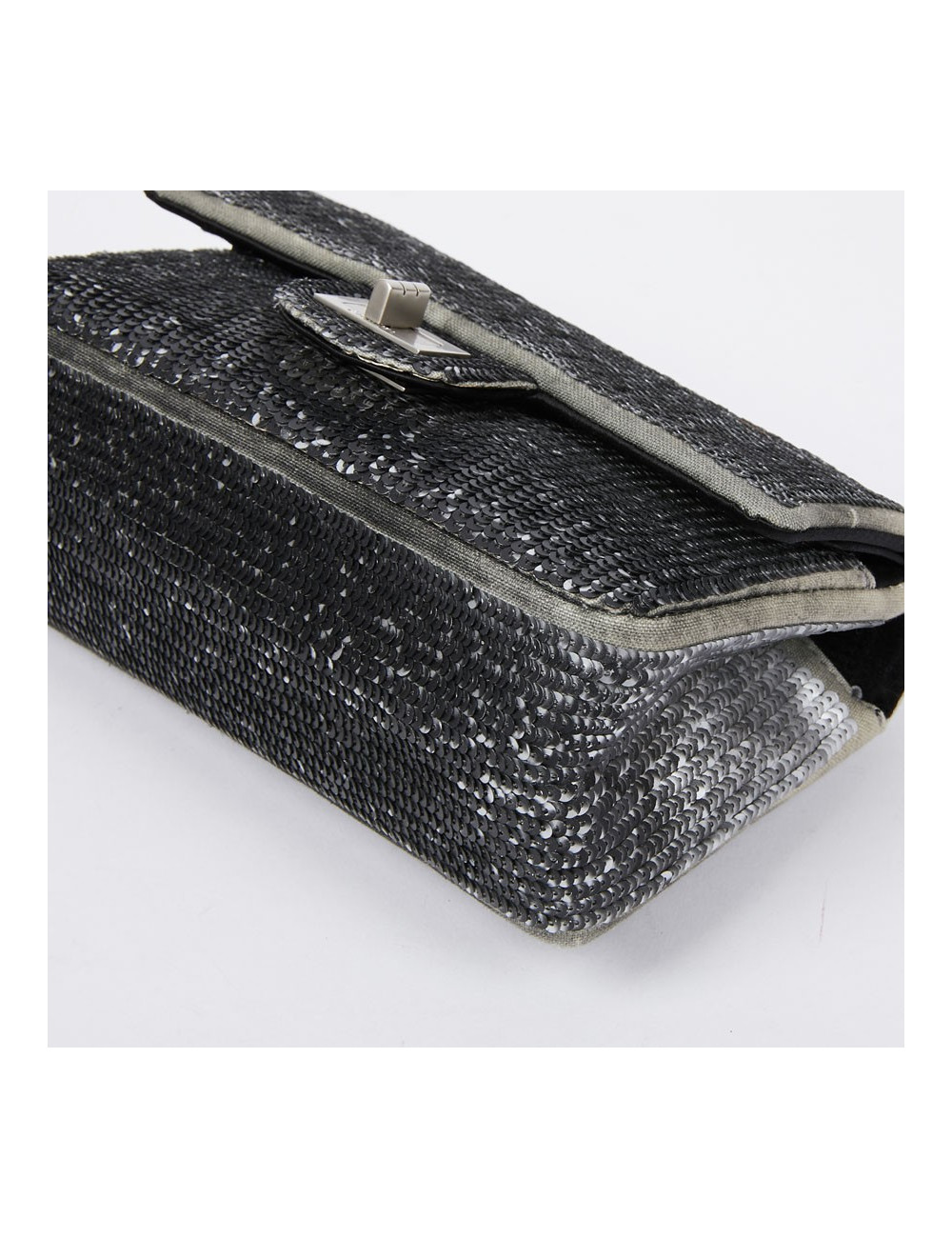 Sac CHANEL sequins argent