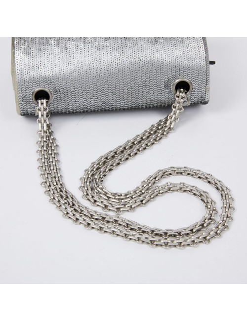 Sac CHANEL sequins argent