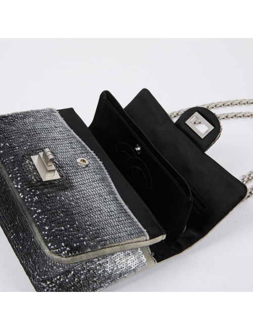 Sac CHANEL sequins argent