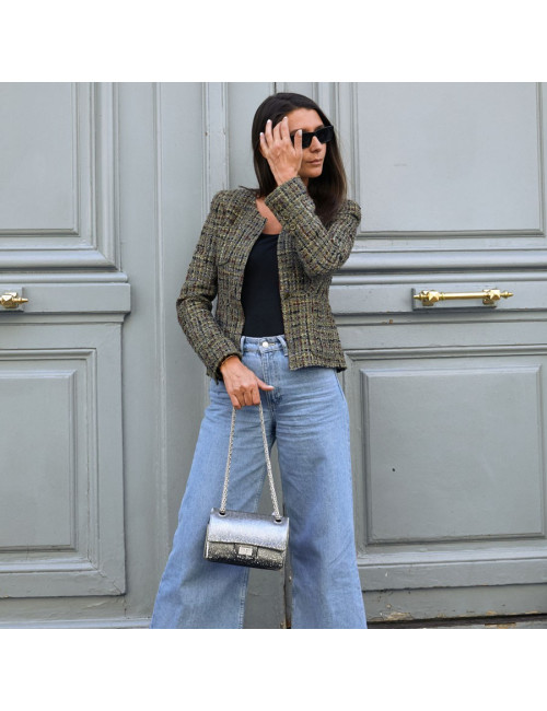 Sac CHANEL sequins argent