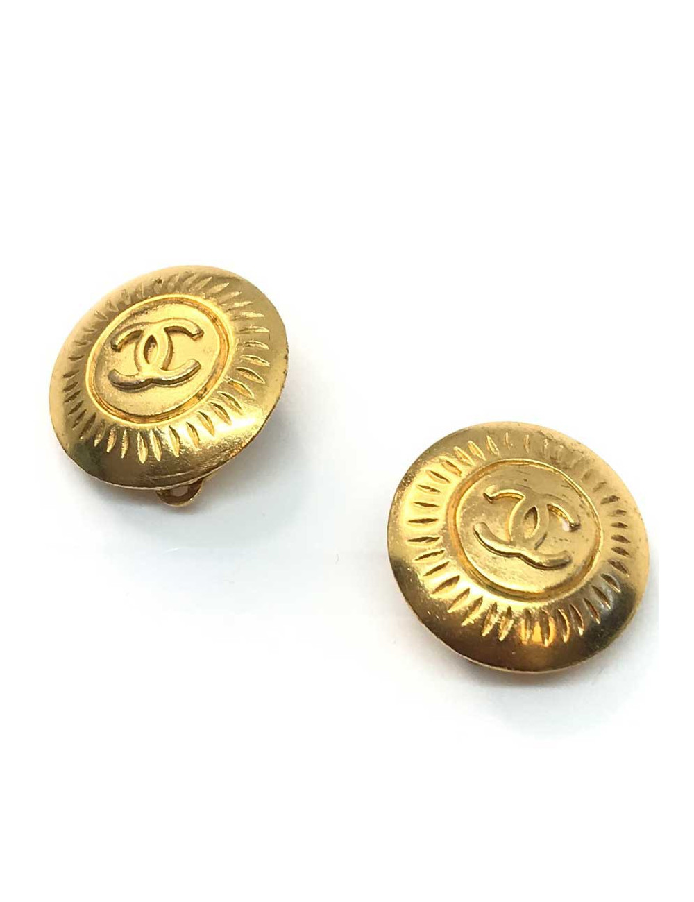 Clips Vintage CHANEL CC dorés