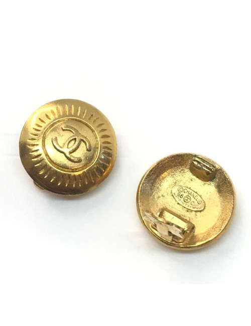 Clips Vintage CHANEL CC dorés