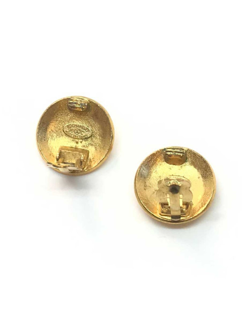 Clips Vintage CHANEL CC dorés