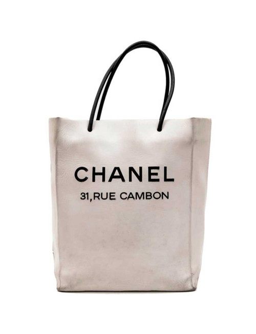Sac CHANEL cuir beige "CHANEL 31, RUE CAMBON"