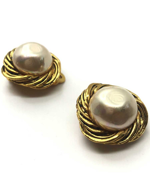 Boucles d'oreille clIp CHANEL Vintage