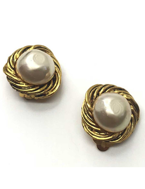Boucles d'oreille clIp CHANEL Vintage