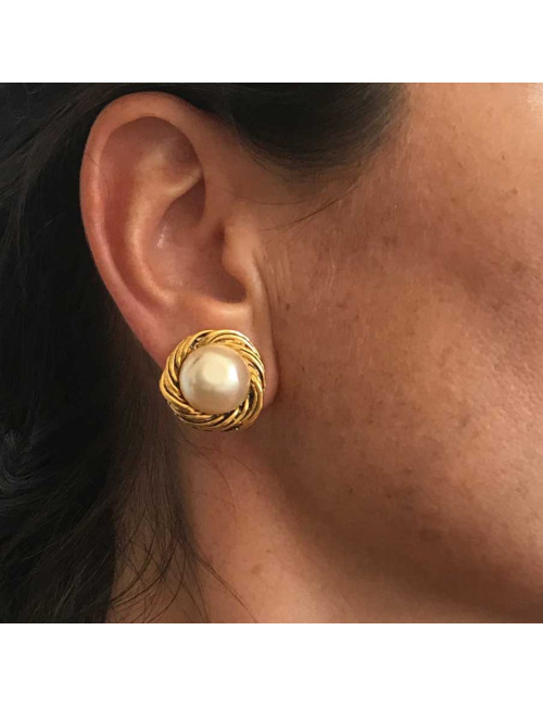 Boucles d'oreille clIp CHANEL Vintage