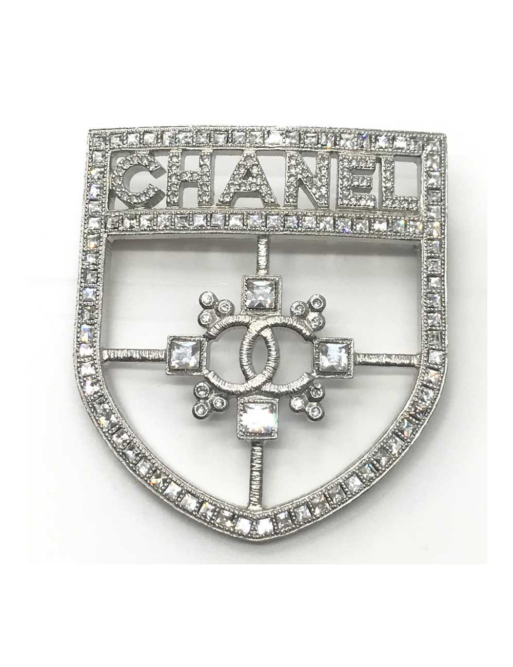 xxx Broche CHANEL ecusson strass