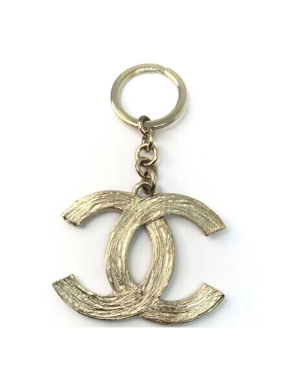 Porte-clefs CHANEL métal doré CC