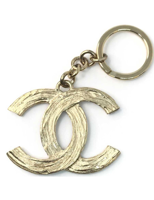 Porte-clefs CHANEL métal doré CC