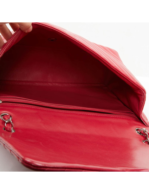 Grand sac CHANEL chevron Jumbo rose