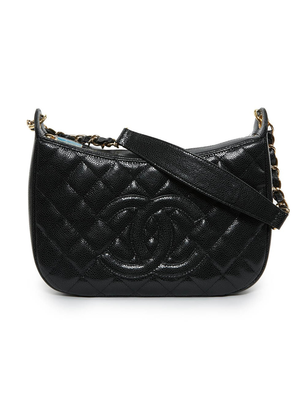 Sac CHANEL cuir grainé noir