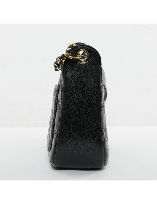 Sac CHANEL cuir grainé noir