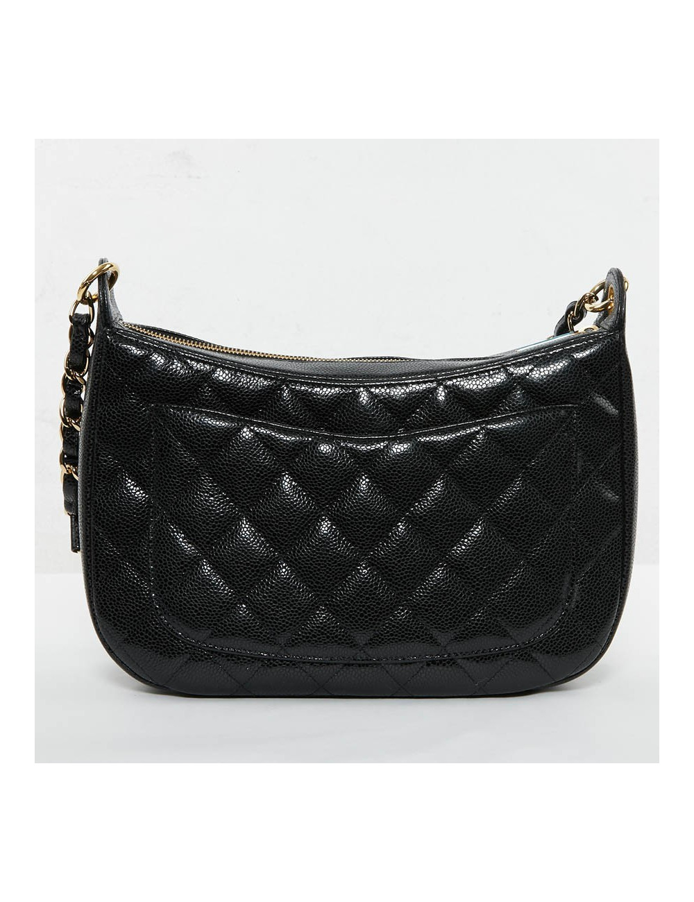 Sac CHANEL cuir grainé noir