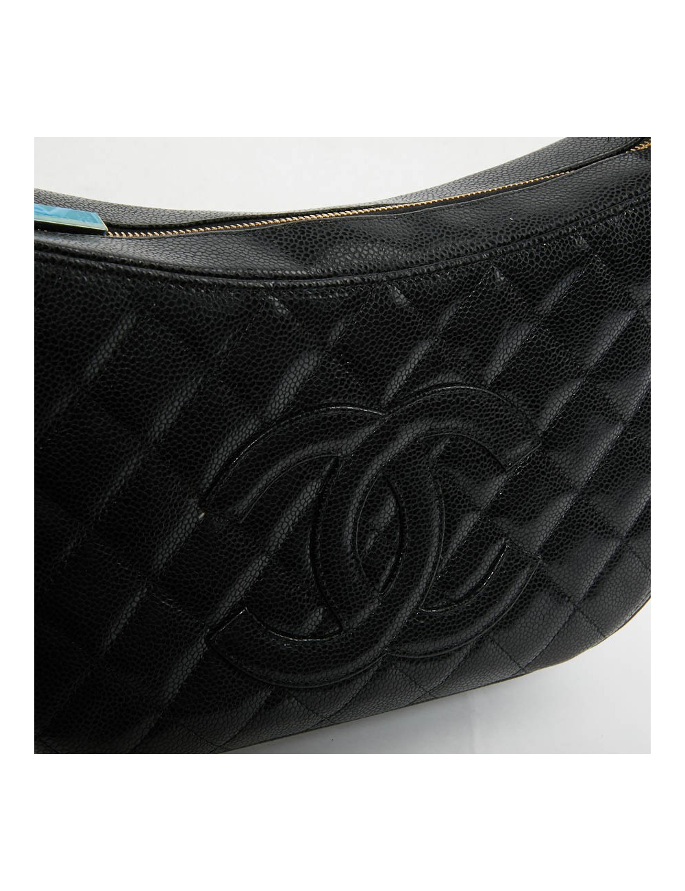 Sac CHANEL cuir grainé noir