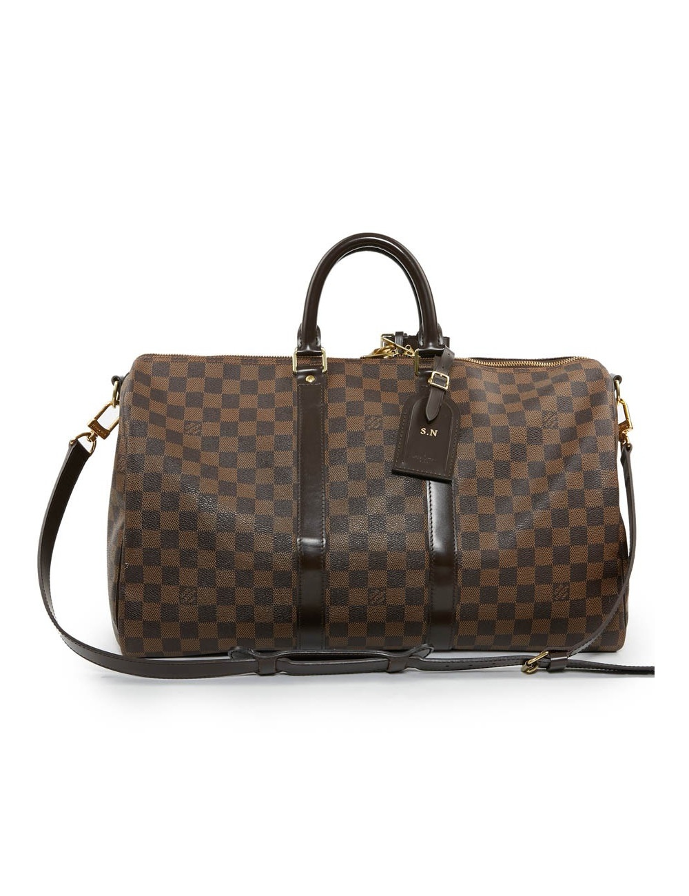 Keepall 45 LOUIS VUITTON avec bandoulière toile damier