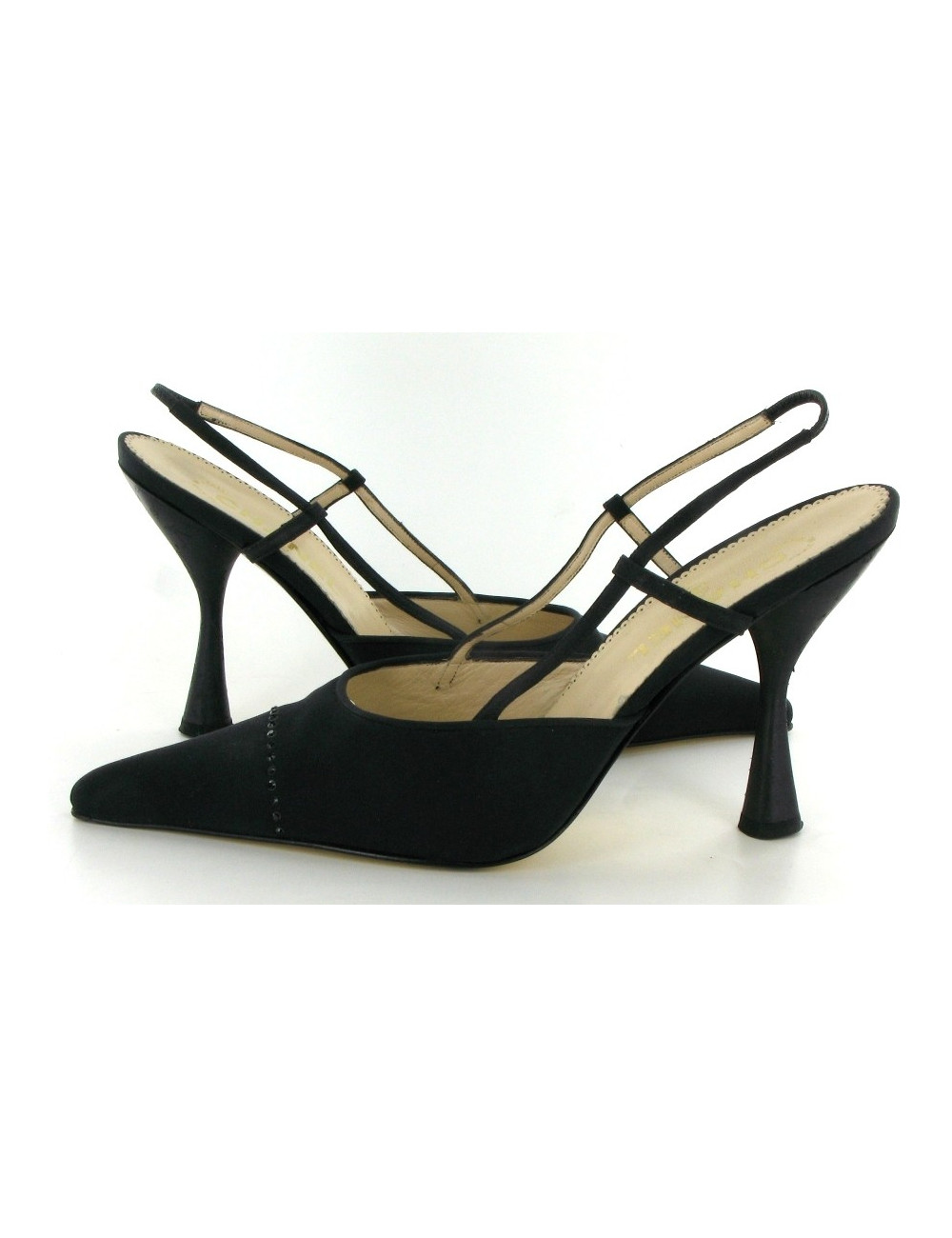 Escarpins CHANEL en tissu noir T 37,5